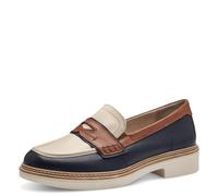 Tamaris Comfort Women’s Leather Slip-Ons Elegant, Navy Comb, 6,5 UK