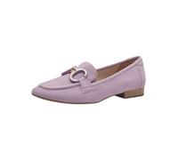 Tamaris Comfort Women’s Leather Slippers with Block Heel, Lavender, 6 UK