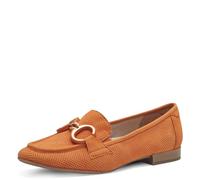 Tamaris Comfort Women’s Leather Slippers with Block Heel, Orange, 5 UK
