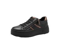 Tamaris Comfort Women’s Platform Sneakers with Zip Low Top, Black Nappa, 7,5 UK