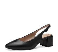 Tamaris Comfort Women’s Slingback Pumps Leather Elegant, Black Nappa, 6 UK