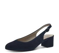 Tamaris Comfort Women’s Slingback Pumps Leather Elegant, Navy Suede, 6 UK