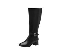 Tamaris Comfort Women’s Tall Boots Flat Leather Elegant Comfort Fit , Black, 6 UK