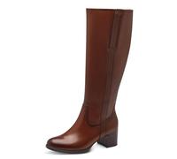 Tamaris Comfort Women’s Tall Boots with Heel with Zip Elegant , Cognac, 6 UK