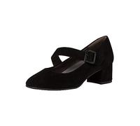 Tamaris Comfort Women's 8-84304-41 Komfortable Mehrweite Bequemschuh Verstellbarer Riemen Klassisch Alltagsschuhe Closed-Toe Pumps, Black Suede, 3 UK