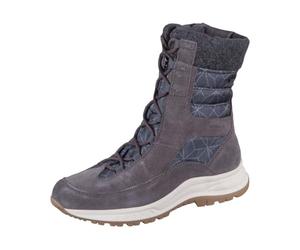 Tamaris Comfort Women's 8-86223-41 Leather Comfort Fit Interchangeable Footbed Duotex Warm Lined Snow Boot, Gray, 6 UK