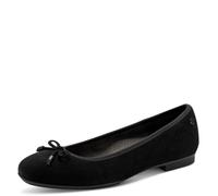 Tamaris Women's Comfort Damen Ballerina Ballet Flat, Black (Black Suede), 6.5 UK