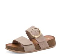 Tamaris Comfort Women's Wedge/Plat Mule MultiAdjustable Platform, Beige Suede, 40 EU