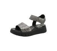 Tamaris Comfort Women's Wedge/Plat Sand MultiAdjustable Wedge Sandal, Black Snake, 39 EU