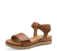 Tamaris Comfort Women's Wedge/Plat Sand MultiAdjustable Wedge Sandal, Cognac NAP Plain, 42 EU