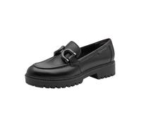 Tamaris Flora Daisy Black Leather Womens Loafers 24740-47-001
