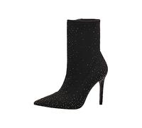 Tamaris Heart & Sole Women's Ankle Boots 1-25304-41 F1/2 Width, Black Glam, 7 UK