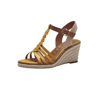 Tamaris Livi Espadrille Yellow Womens Wedge Sandals 28042-42-602