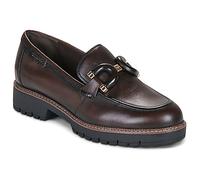 Tamaris Flora Daisy Brown Leather Womens Loafers 24740-47-304