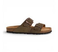 Tamaris Mens Olive Green Leather Slip-On Footbed Slipper Sandals - Size EU 41