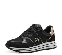 Tamaris Women' 1-23727-42 Sneaker, Black/Gold, 4 UK