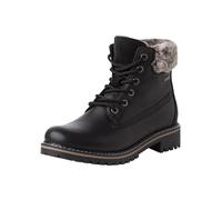 Tamaris Women' 1-26244-41 Fashion Boot, Black Leather Fur, 6 UK