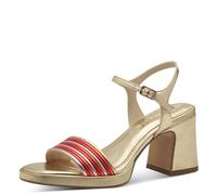 Tamaris Women' 1-28368-42 Heeled Sandal, Gold Comb, 4 UK