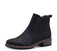 Tamaris Women Ankle Boots, Ladies Ankle Boots,TOUCHit-Footbed,Low Boots,Half Boots,Bootie,Flat,Navy,37 EU
