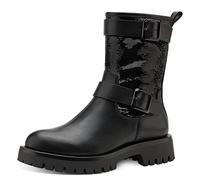 Tamaris Women Biker Boots, Ladies Ankle Boots,TOUCHit-Footbed,Boots,Half Boots,Biker Boot,Flat,Black,37 EU