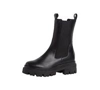 Tamaris Women Chelsea Boots, Ladies Ankle Boots,Removable Insole,Low Boots,Half Boots,Bootie,Slip Boot,high,Black Leather,38 EU