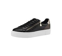 Tamaris Women Comfort Shoes, Ladies Lace-Up Shoes,Removable Insole,Comfort Low Shoe,Laces,Comfortable,Black/Gold COM,40 EU