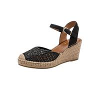 Tamaris Women’s espadrilles with wedge heel black 5 UK