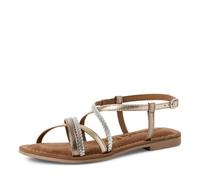 Tamaris Women’s leather sandal flat beige 6.5 UK