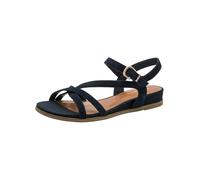 Tamaris Women’s leather sandal flat blue 6.5 UK