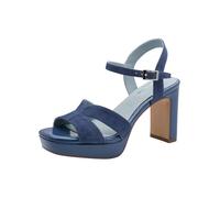 Tamaris Women’s sandal with block heel leather blue 6.5 UK