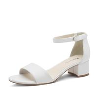 Tamaris Women’s sandal with block heel white 4 UK