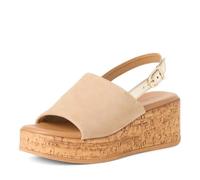 Tamaris Women' 1-28393-42 Wedge Sandal, Beige, 4 UK