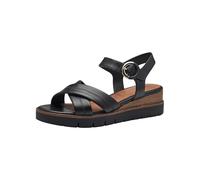 Tamaris Women’s sandal with wedge heel black 4 UK