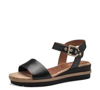 Tamaris Women’s sandal with wedge heel black 4 UK