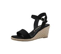 Tamaris Women’s sandal with wedge heel black 4 UK