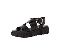 Tamaris Women’s sandal with wedge heel black 4 UK