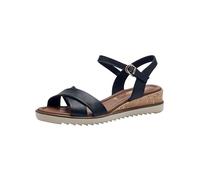 Tamaris Women’s sandal with wedge heel blue 5.5 UK