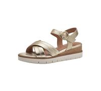 Tamaris Women’s sandal with wedge heel metallic 7.5 UK