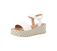 Tamaris Women’s sandal with wedge heel white 4 UK