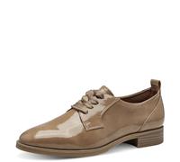 Tamaris Women's 1-23204-41 Lace-Up Low Shoe, Camel Patent, 4 UK