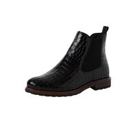 Tamaris Women's 1-25056-41 Chelsea Boots, Black Leather Croco, 39 EU, Black Leather Croco, 7 UK