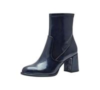 Tamaris Women's 1-25357-41 Heeled Ankle Boots, Navy Patent, 8 UK