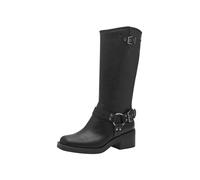 Tamaris Women's 1-25399-43 Biker Knee High Boot, Black, 4 UK
