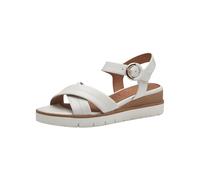 Tamaris Women's 1-28202-42 Sling Sandal, White Leather, 4 UK