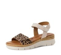 Tamaris Women's 1-28220-44 Sandal, Ivory Leopard, 4 UK