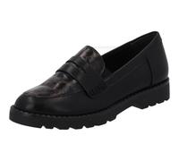 Tamaris Crissy 25 Black Leopard Womens loafers 24312-41-329 in a Plain Textile and Man-made in Size 41