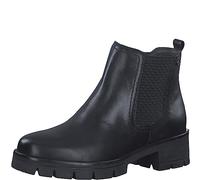 Tamaris Women's 8-85412-41 Leather Comfort Fit Interchangeable Footbed Classic Everyday Shoes Chelsea Boot, Black, 6 UK
