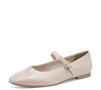 Tamaris Women's 1-22114-44 Ballerina, Ivory Patent, 6 UK