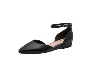 Tamaris Women's ballerina with strap flat black 5 UK