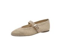 Tamaris Women's ballerina with strap flat metallic 3.5 UK
